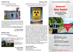 Weiterlesen: Atomkraft? Nein Danke!